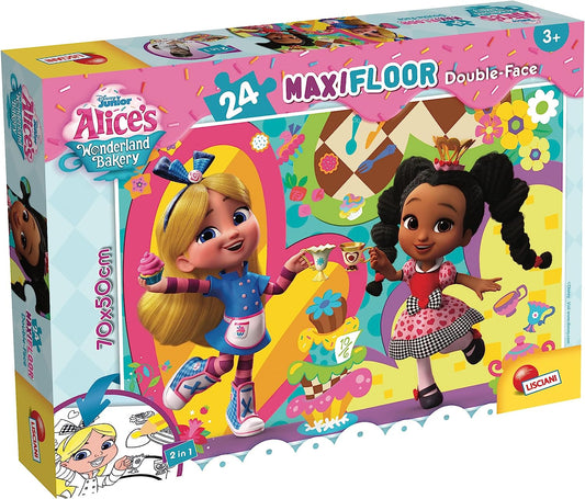 99535 - LISCIANI - DISNEY PUZZLE MAXI FLOOR 24 ALICE'S  IN WONDERLAND BACKERY
