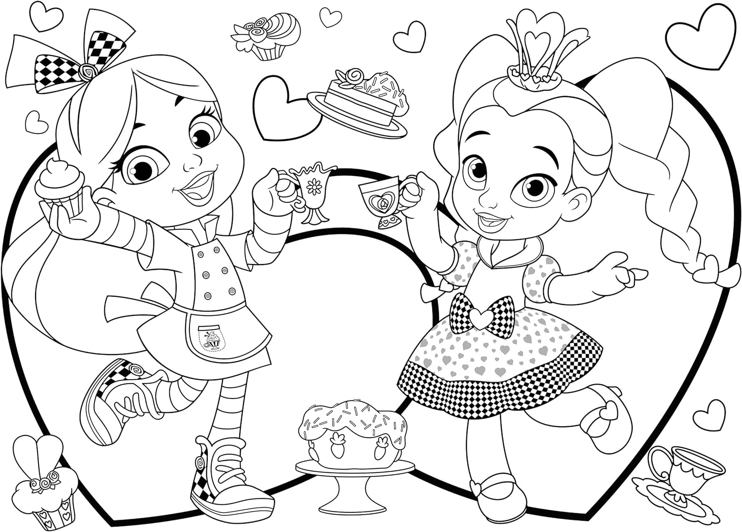 99535 - LISCIANI - DISNEY PUZZLE MAXI FLOOR 24 ALICE'S  IN WONDERLAND BACKERY