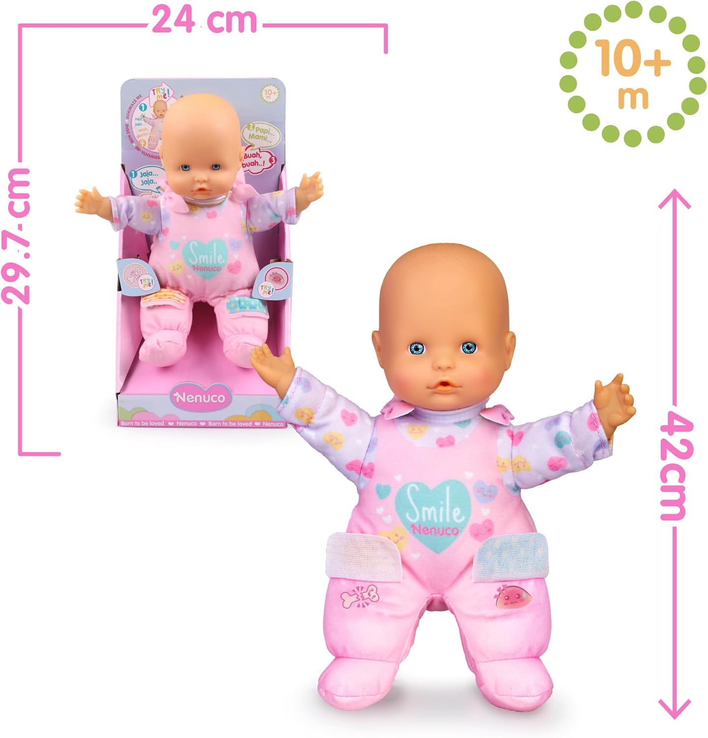 NFN24000 - NENUCO CEROTTINI  Bambola 25cm Corpo Morbido con Suoni e Cerotti