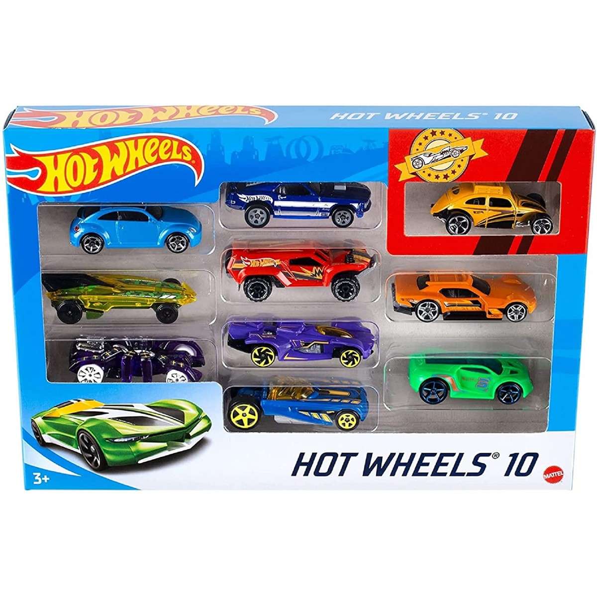 54886 - MATTEL - Hot Wheels 10 pack auto   scala 1:64 MODELLO CASUALE