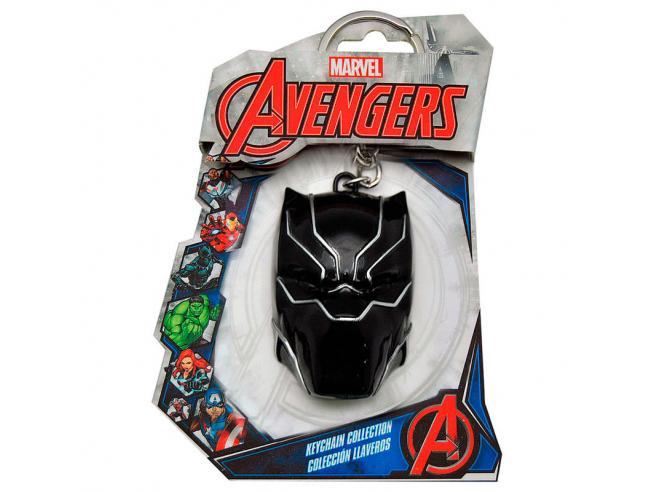 MV15588 - Portachiavi Supereroi Marvel - Maschera di Black Panther - in metallo