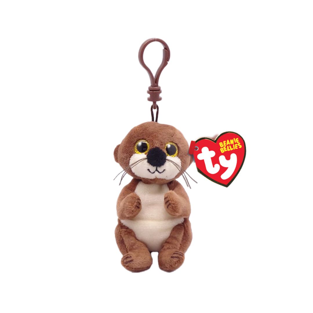 T43101 Ty - Beanie Bellies Clip - Portachiavi  peluche Lontra - Mitch 12cm