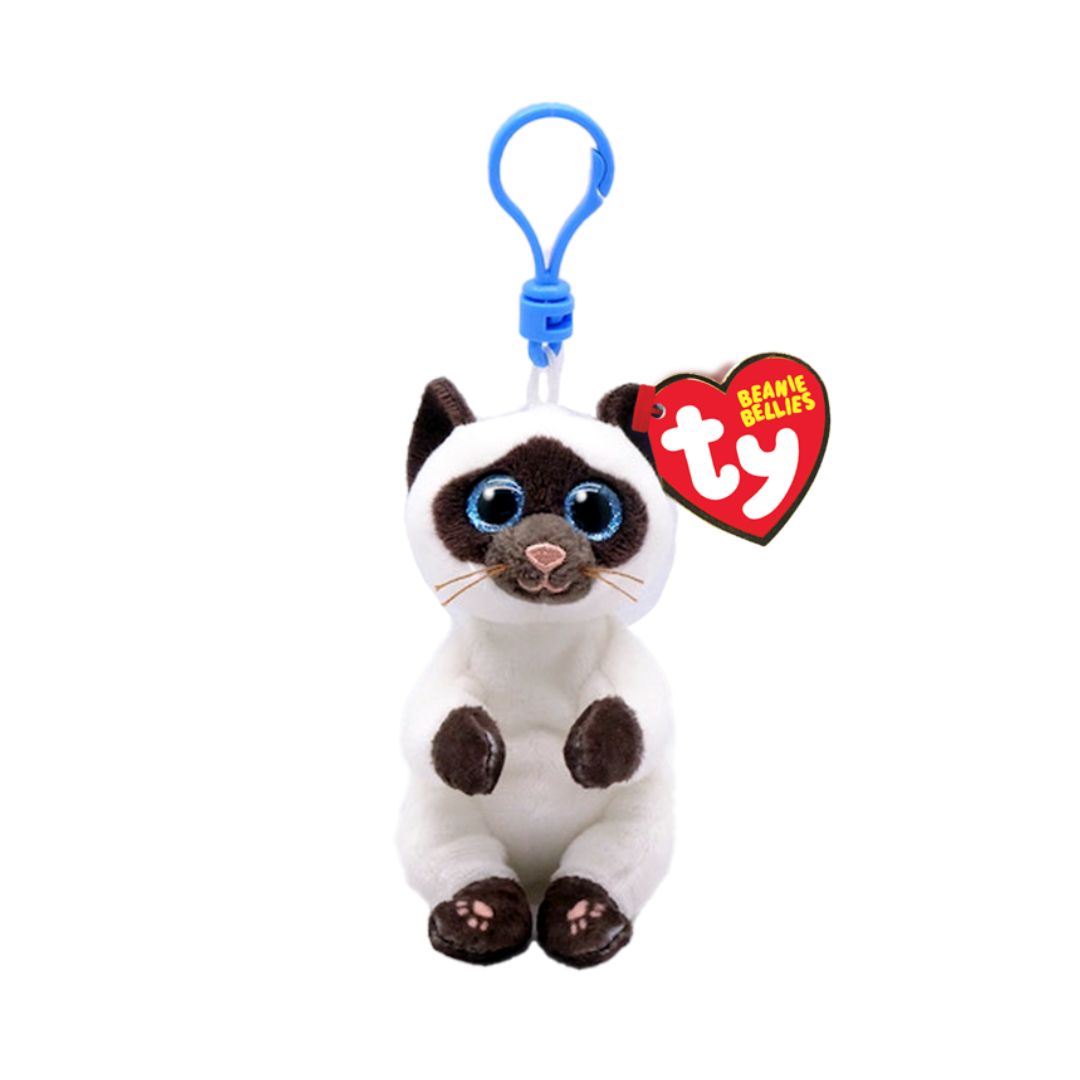 T43106 Ty - Beanie Bellies Clip Portachiavi peluche Gatto  Miso 12 cm