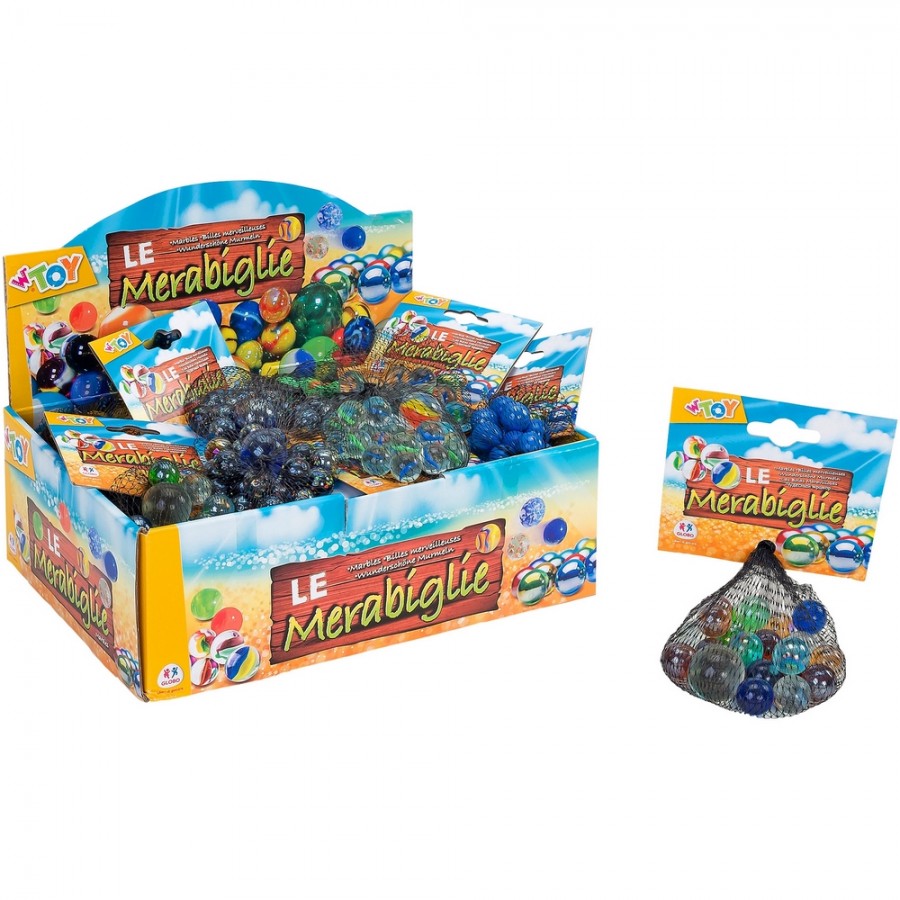 76150 Globo Biglie di Vetro Colorate Set con Biglia Grande  Gioco bambini