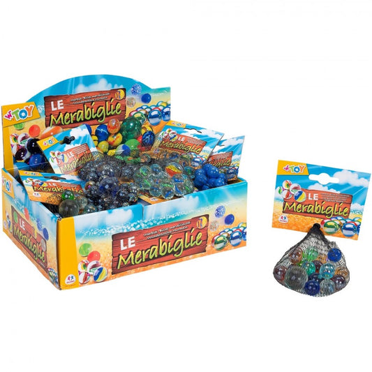 76150 Globo Biglie di Vetro Colorate Set con Biglia Grande  Gioco bambini
