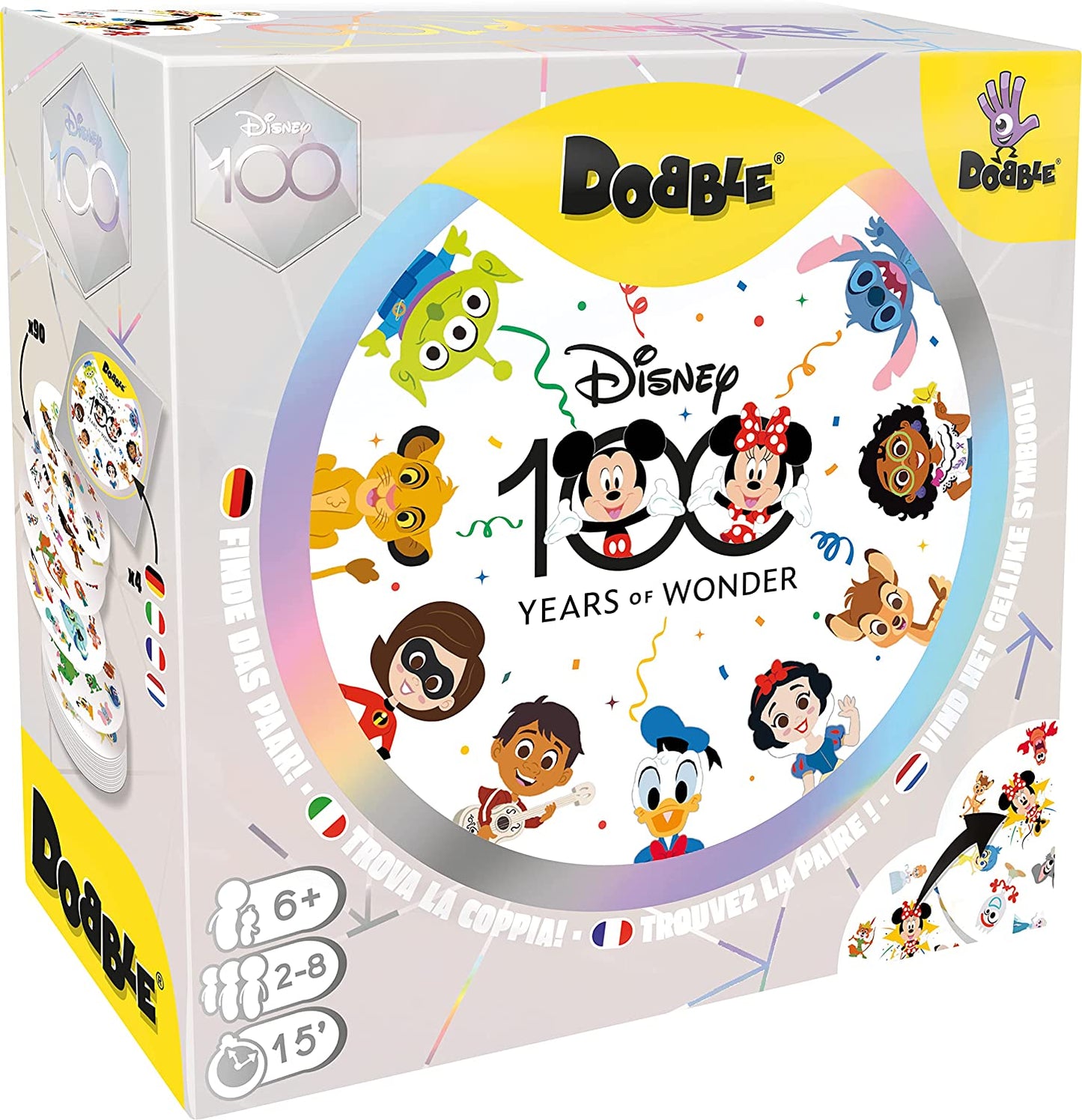 8259 -Dobble Disney 100 Anniversary  Gioco da Tavolo Asmodee  Edizione Speciale