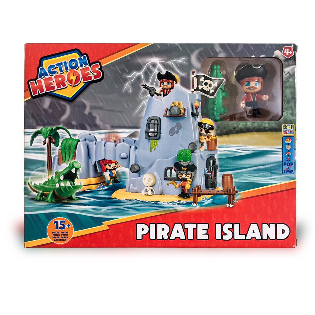 ACN16000 -Famosa - ACTION HEROES - L'ISOLA DEI PIRATI PLAYSET