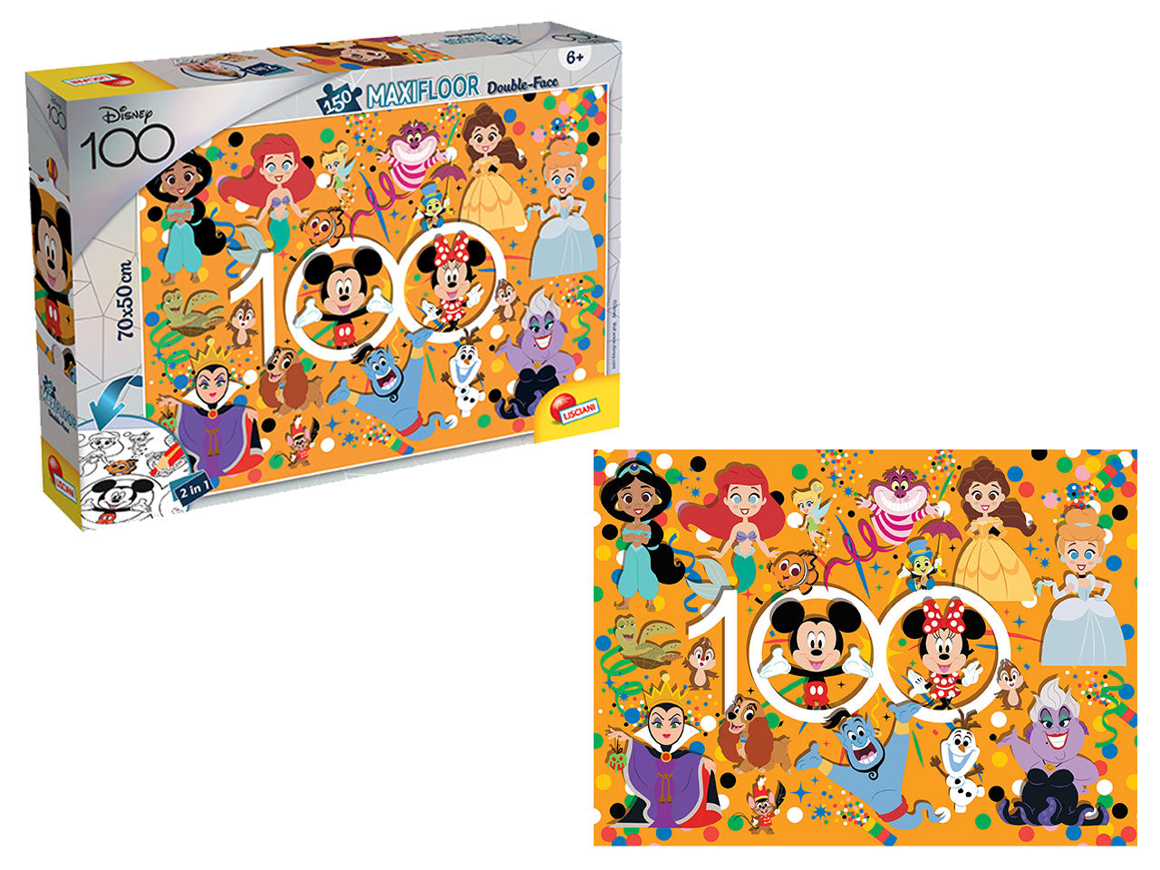 101009 - Lisciani  DISNEY PUZZLE DF MAXI FLOOR 24 DISNEY 100