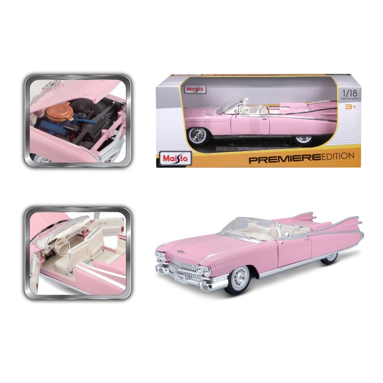 10-36813 Bburago Maisto - Cadillac Eldorado Biarritz (1959), rosa