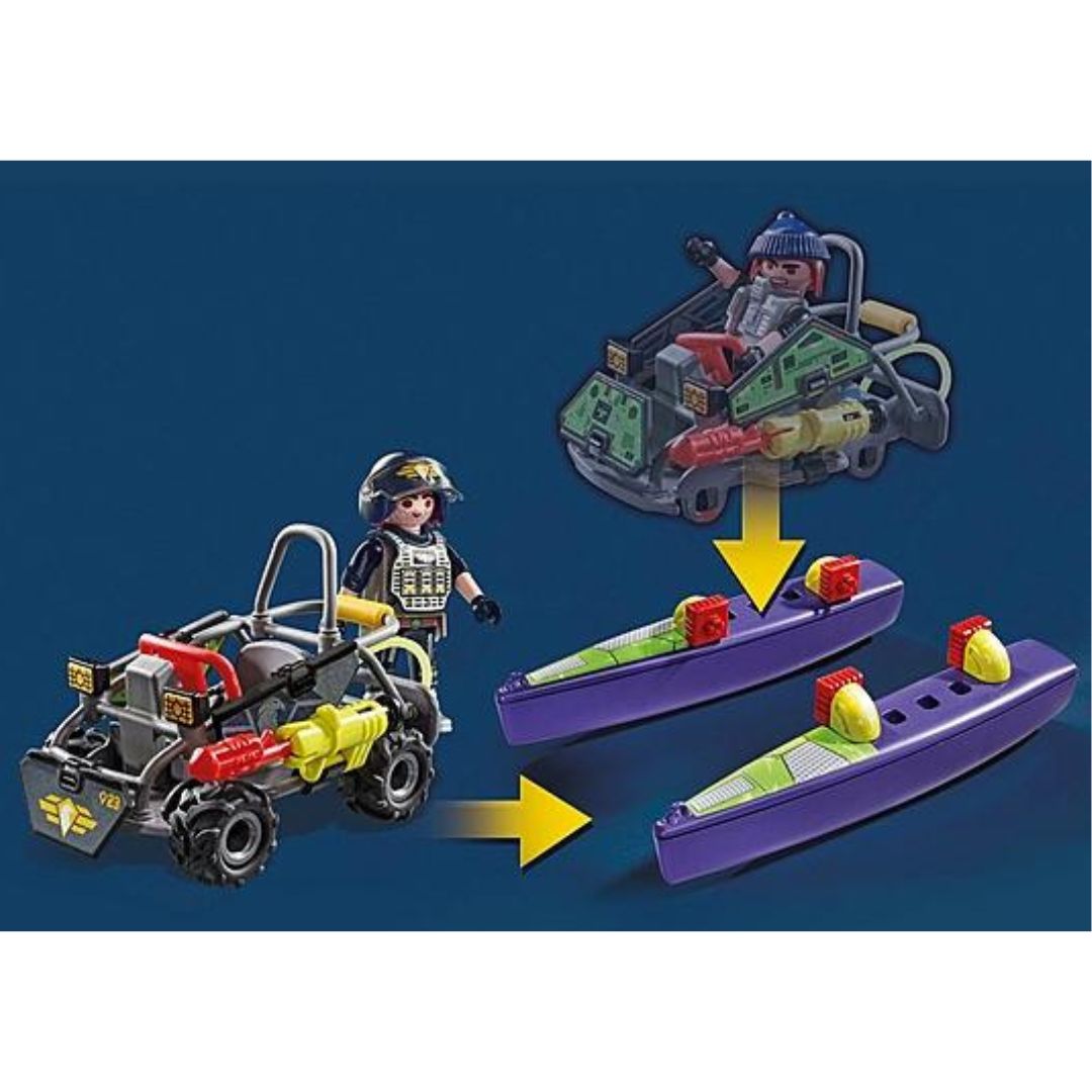 71147 Playmobil City Action - Unità Speciale - Quad Terra-Acqua