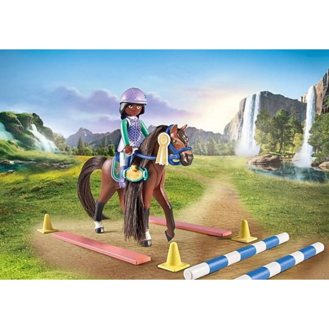 71355 Playmobil Horses of Waterfall - Percorso a ostacoli per torneo