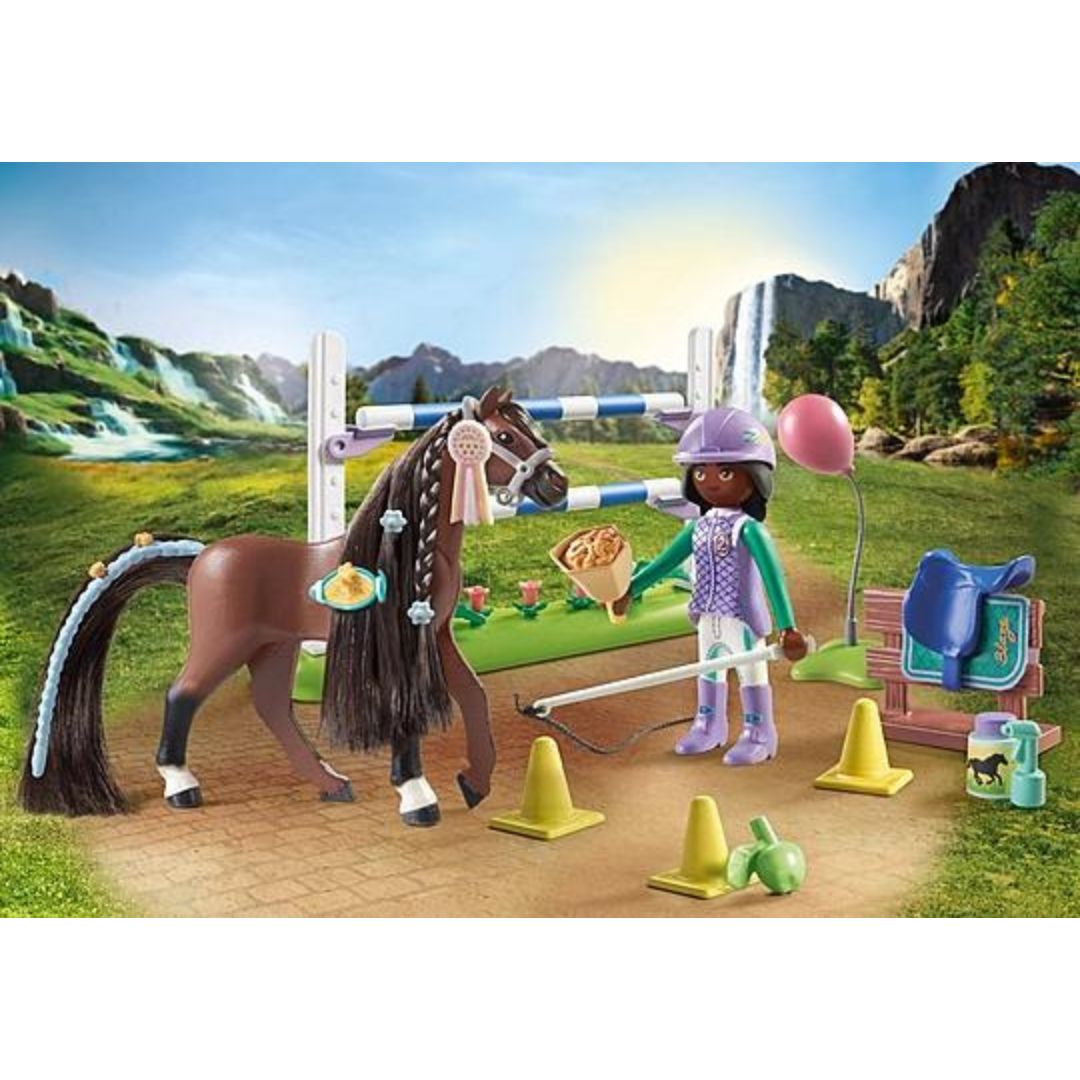 71355 Playmobil Horses of Waterfall - Percorso a ostacoli per torneo