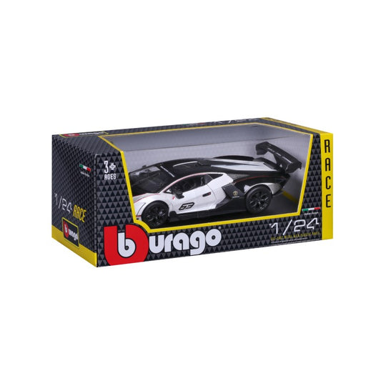 18-28023 Bburago Race - Lamborghini Essenza SCV12, bianca - Scala 1:24