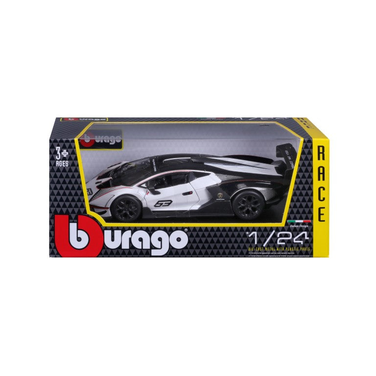 18-28023 Bburago Race - Lamborghini Essenza SCV12, bianca - Scala 1:24