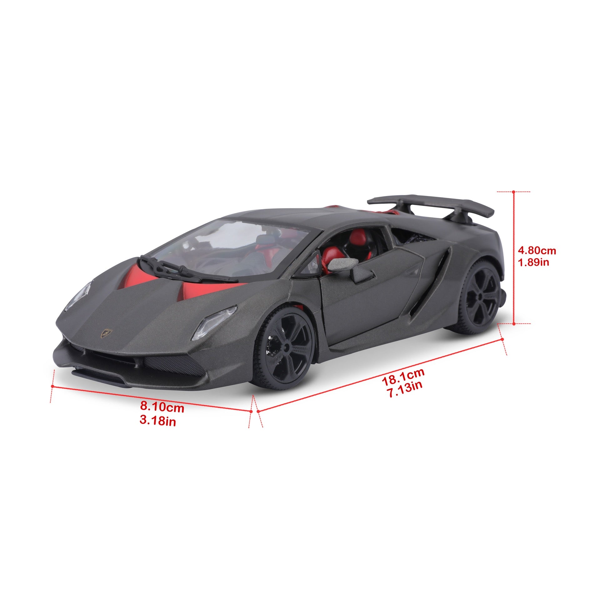 18-21061 Bburago - Lamborghini Sesto Elemento, grigia - Scala 1:24
