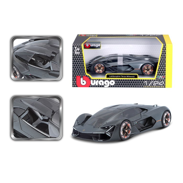 18-21094 GY Bburago - Lamborghini Terzo Millennio, grigia - Scala 1:24