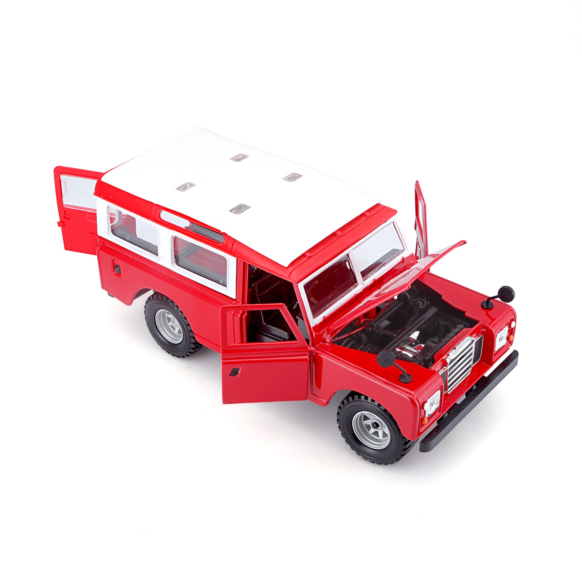 18-22063 Bburago - Land Rover Series II, rossa - Scala 1:24