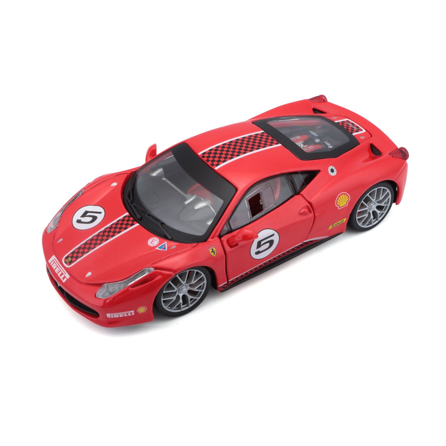 18-26302 Bburago Ferrari Racing - Ferrari 458 Challenge, rossa - Scala 1:24