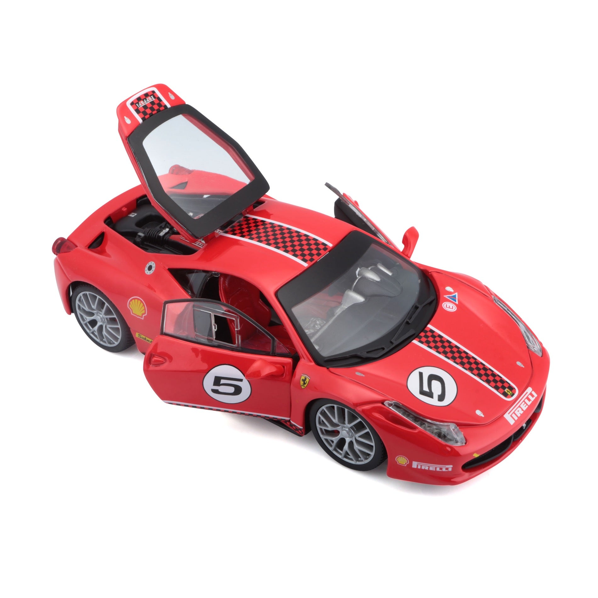 18-26302 Bburago Ferrari Racing - Ferrari 458 Challenge, rossa - Scala 1:24