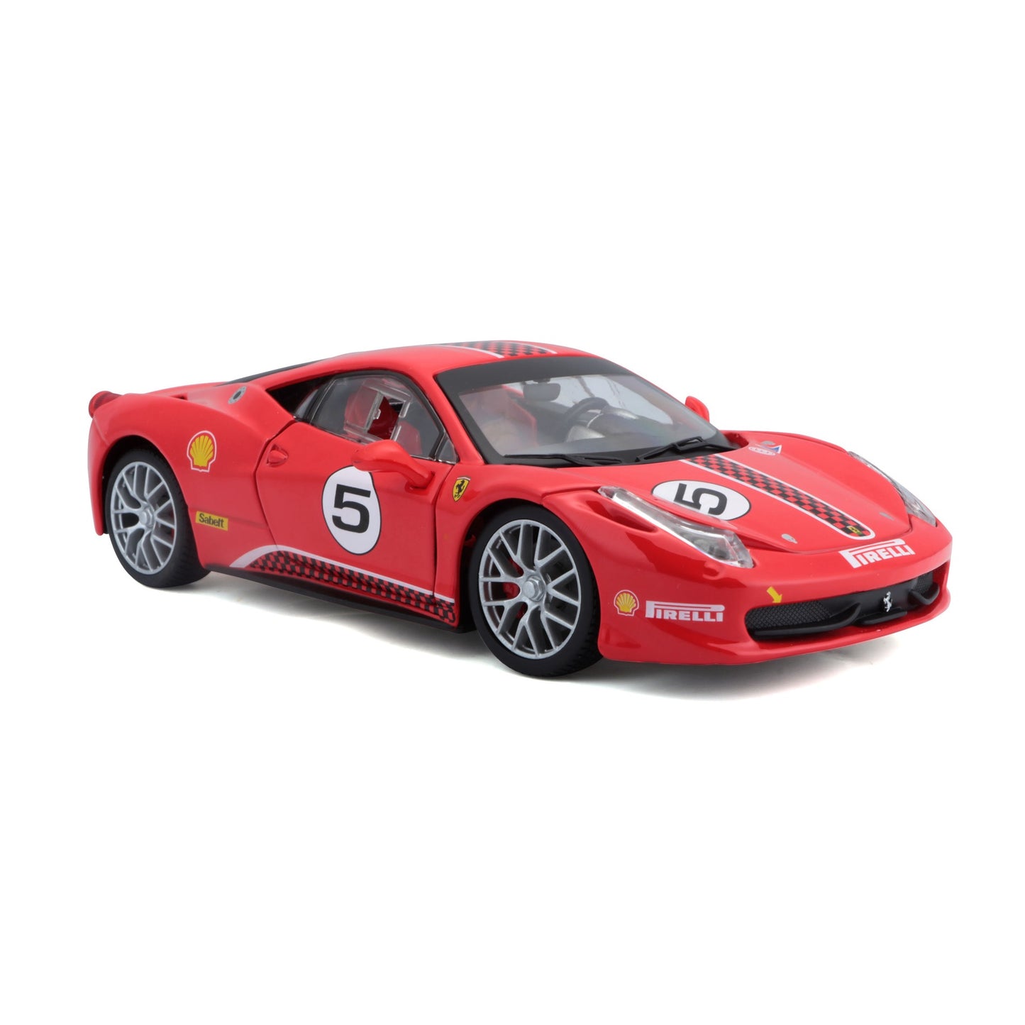 18-26302 Bburago Ferrari Racing - Ferrari 458 Challenge, rossa - Scala 1:24
