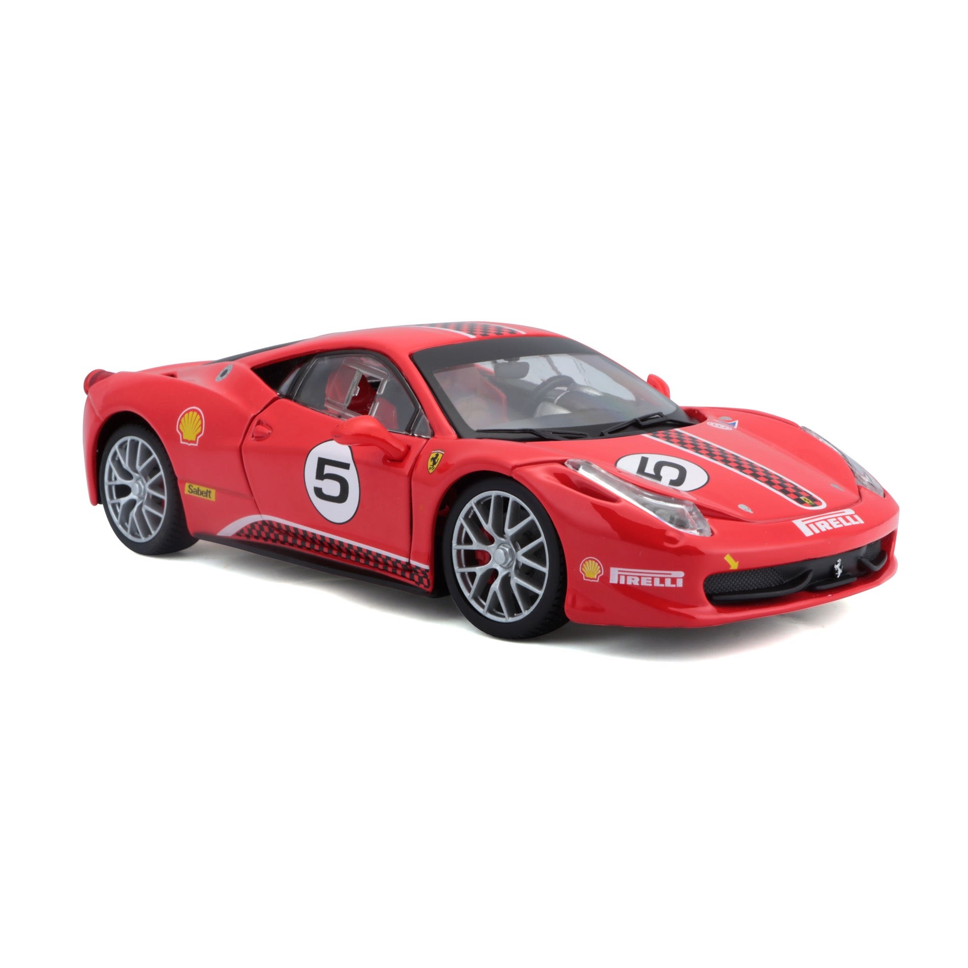 18-26302 Bburago Ferrari Racing - Ferrari 458 Challenge, rossa - Scala 1:24