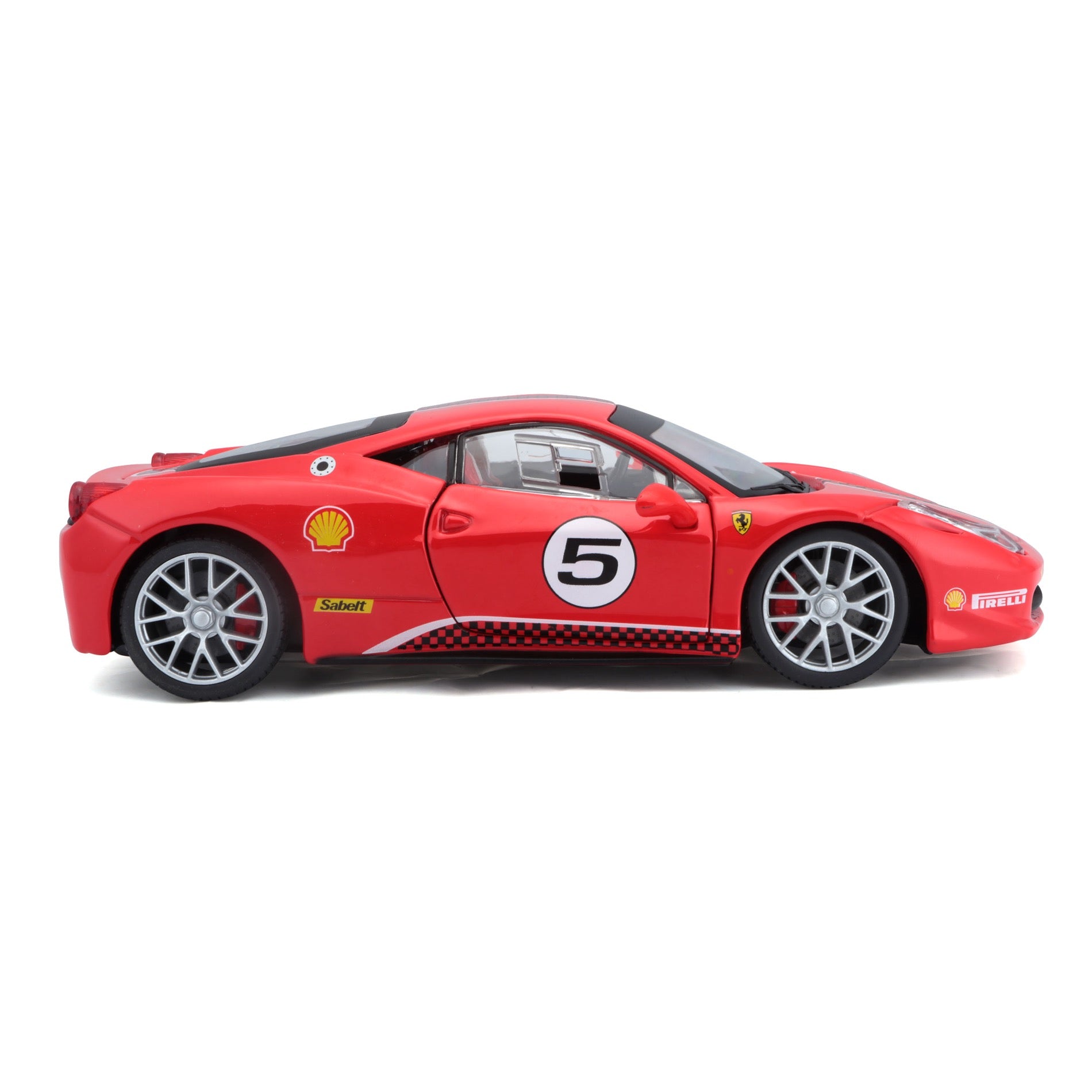 18-26302 Bburago Ferrari Racing - Ferrari 458 Challenge, rossa - Scala 1:24