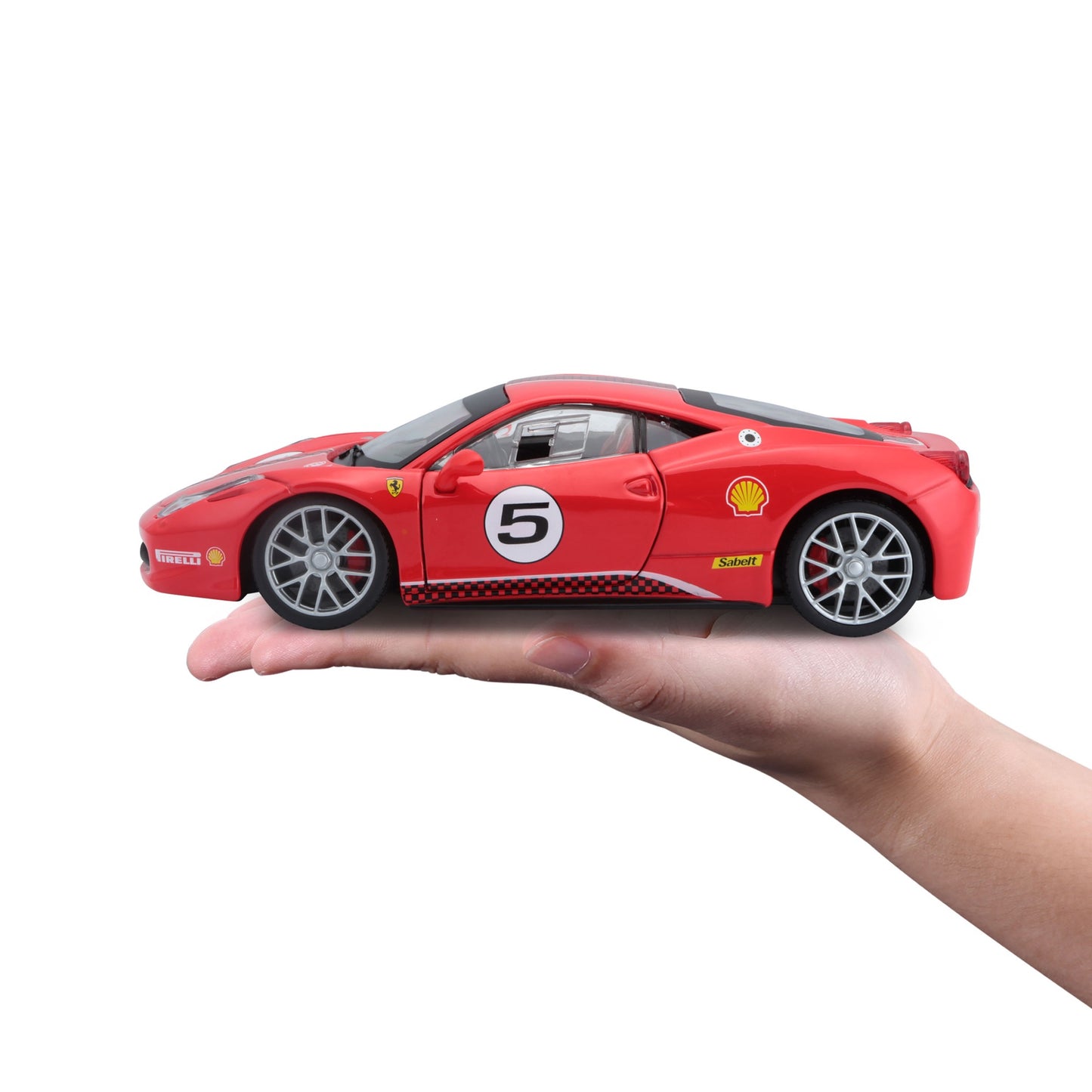 18-26302 Bburago Ferrari Racing - Ferrari 458 Challenge, rossa - Scala 1:24