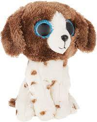 T36487 TY BEANIE BOOS 28cm MUDDLES cane marrone e bianco