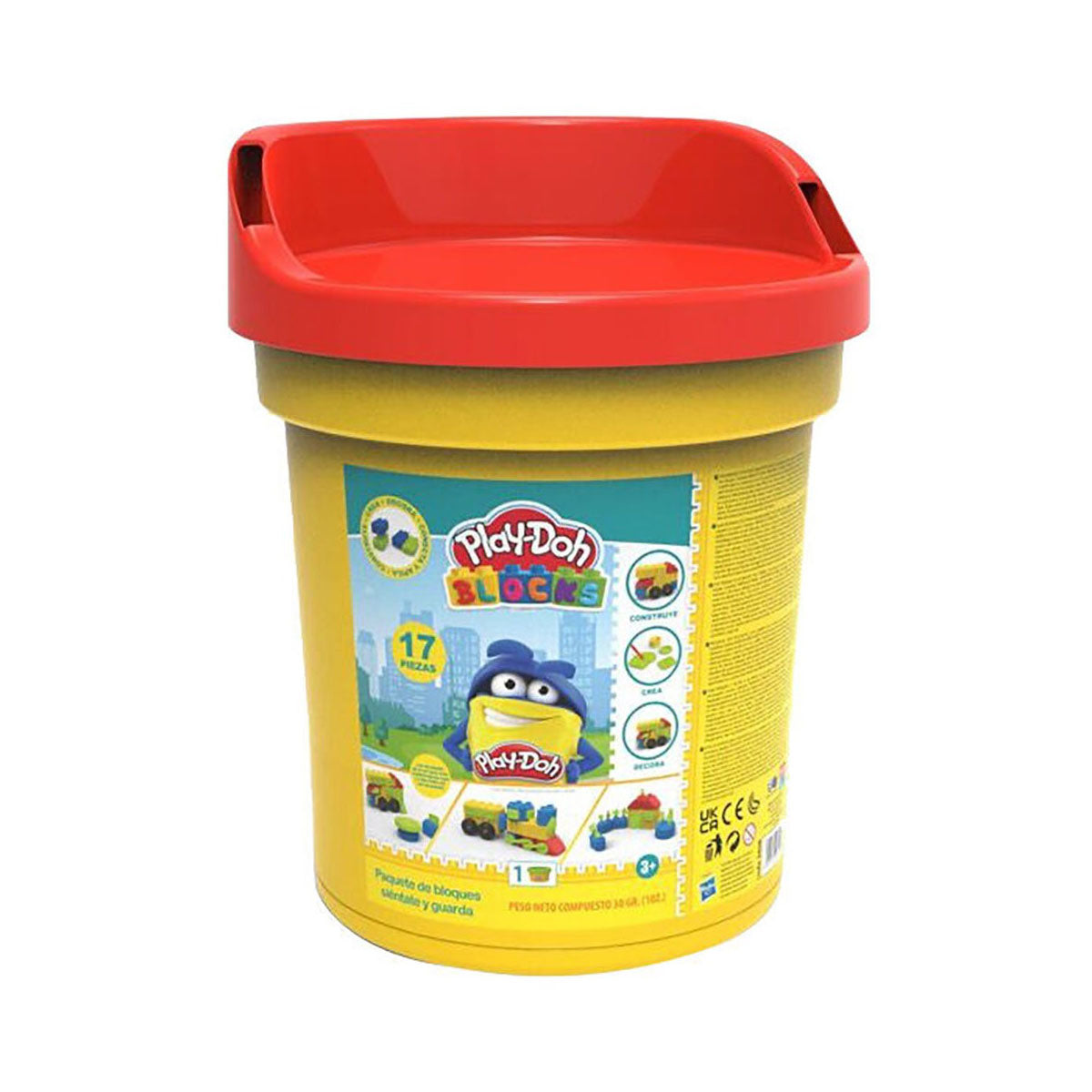 PLD02000  Grandi  Giochi PLAYDOH BLOKS-SECCHIELLO CONTENITORE 17 PZ.
