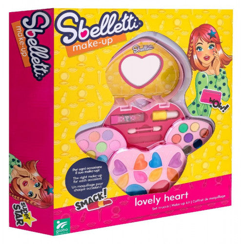 Sbelletti Cofanetto Trucchi Cuore 4 Livelli  Make-Up per Bambini Idea Regalo