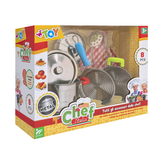 664172 Globo - WTOY -  Pentole in  metallo con 8 accessori cucina