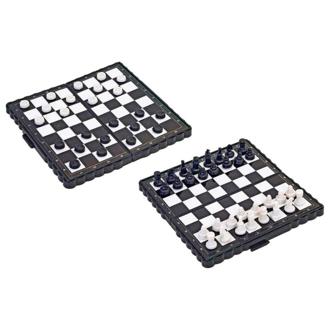 647328 Globo -  Dama-Scacchi 2 in 1 - Magnetico e tascabile