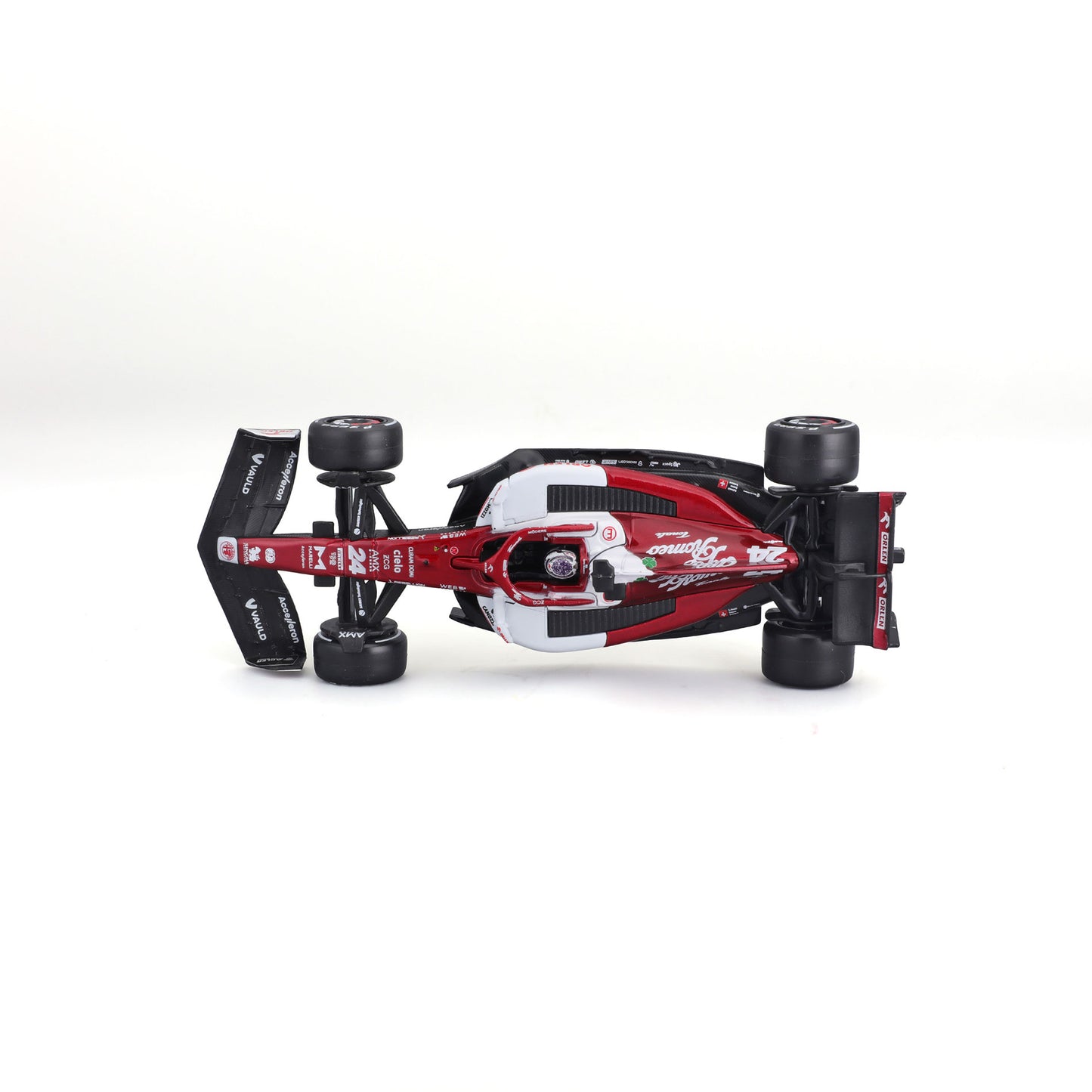 18-38068 Bburago Race - Alfa Romeo F1 Team Orlen con casco - Guanyu #24 - 1:43
