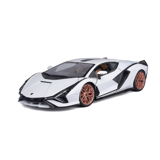 18-11046 WT Bburago - Lamborghini Sian FKP 37, bianca - Scala 1:18