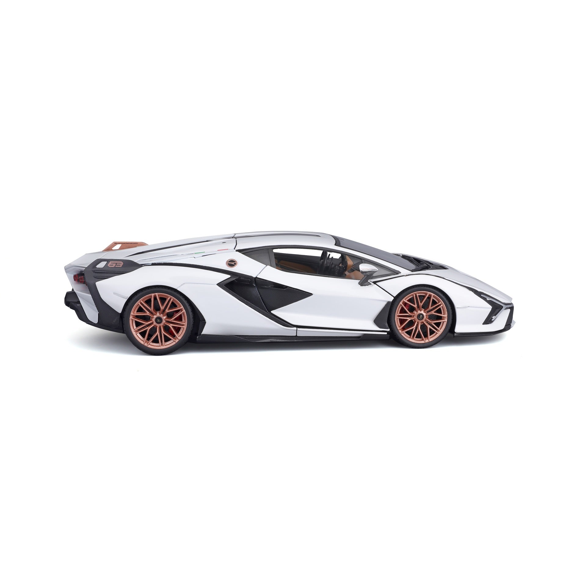 18-11046 WT Bburago - Lamborghini Sian FKP 37, bianca - Scala 1:18