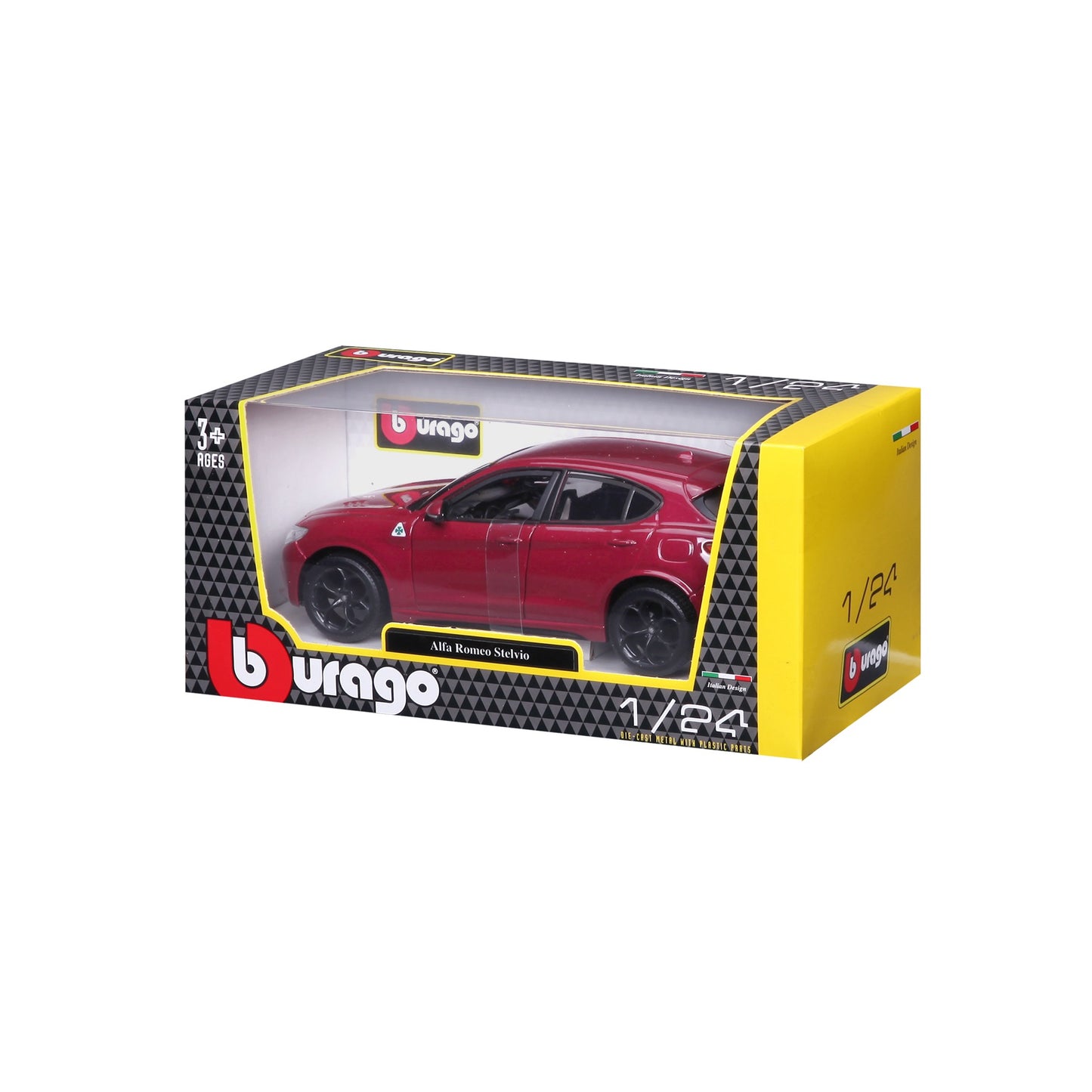 *18-21086 RD Bburago - Alfa Romeo Stelvio, rossa - Scala 1:24