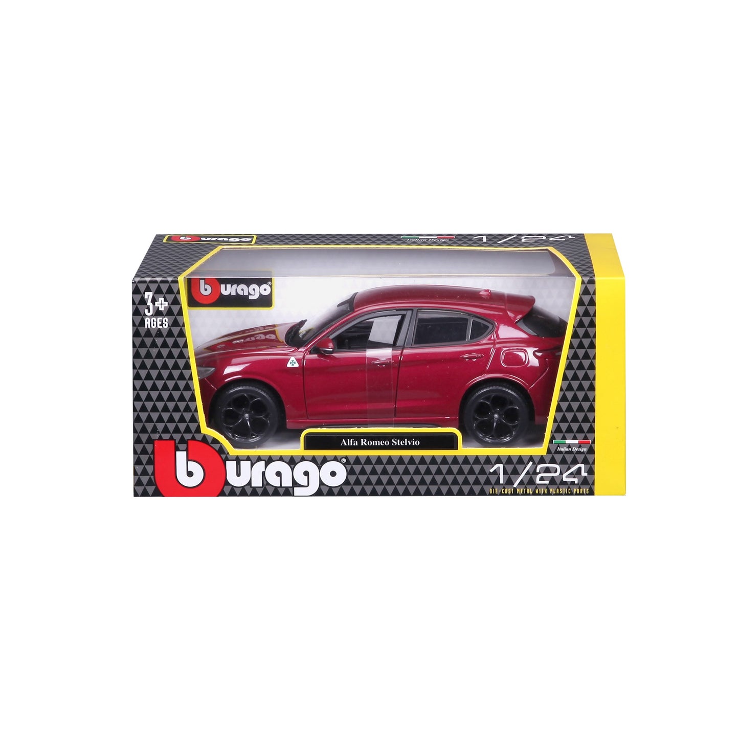 *18-21086 RD Bburago - Alfa Romeo Stelvio, rossa - Scala 1:24