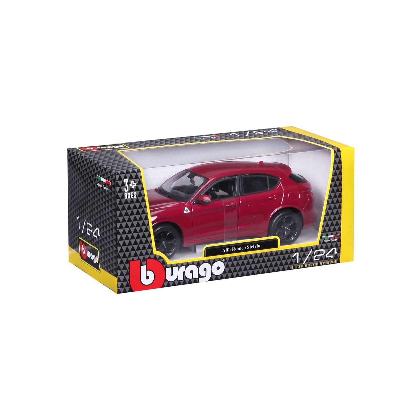 *18-21086 RD Bburago - Alfa Romeo Stelvio, rossa - Scala 1:24
