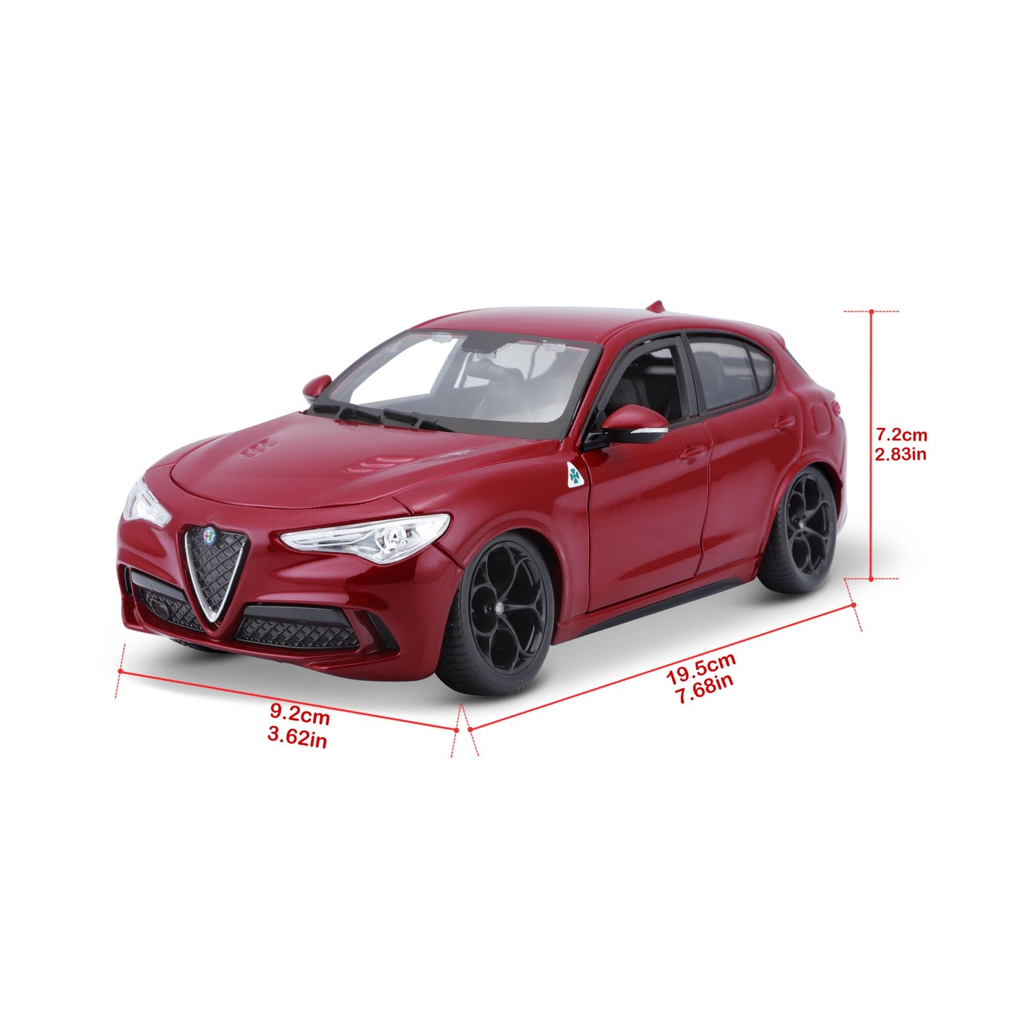 *18-21086 RD Bburago - Alfa Romeo Stelvio, rossa - Scala 1:24