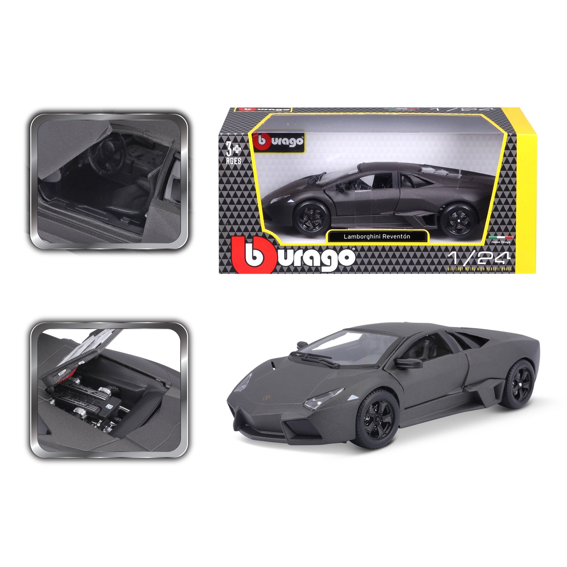 18-21041 GY Bburago - Lamborghini Reventon, grigia - Scala 1:24
