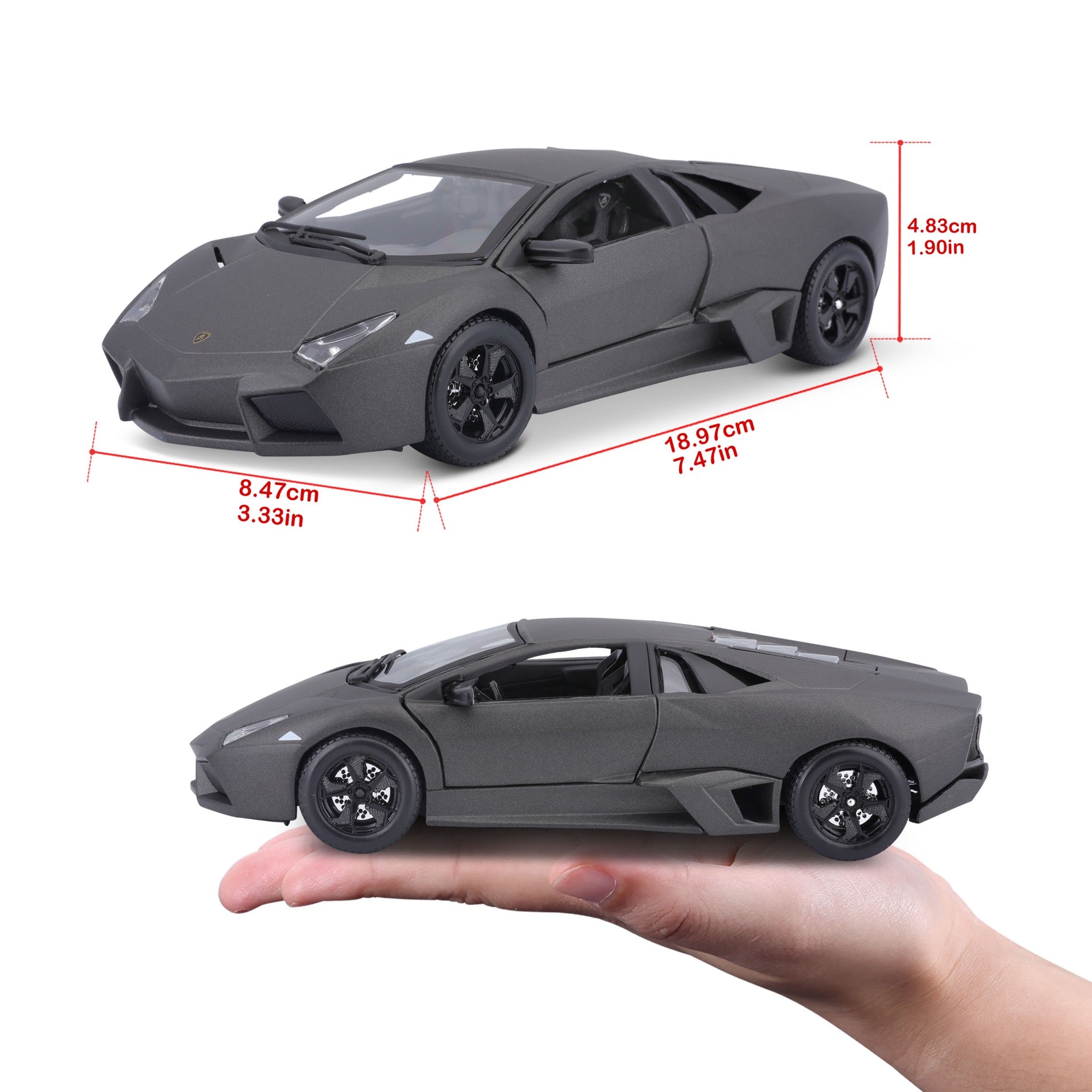 18-21041 GY Bburago - Lamborghini Reventon, grigia - Scala 1:24
