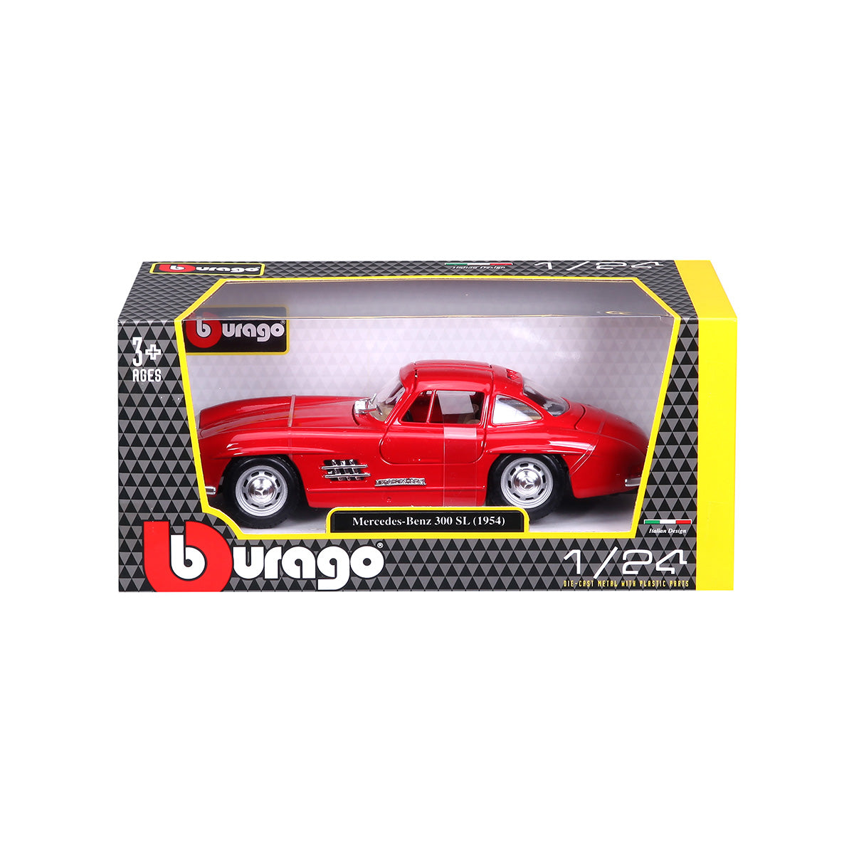 18-22023 RD Bburago - Mercedes-Benz 300 SL (1954), rossa - Scala 1:24