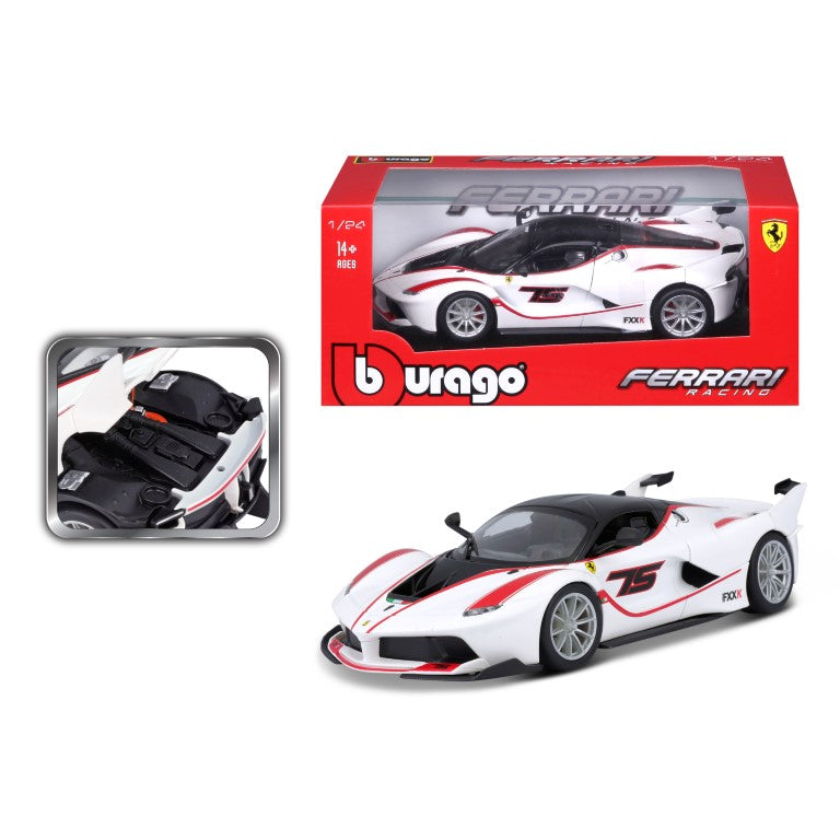 18-26301 Bburago Ferrari Racing - Ferrari FXX K, bianca - Scala 1:24