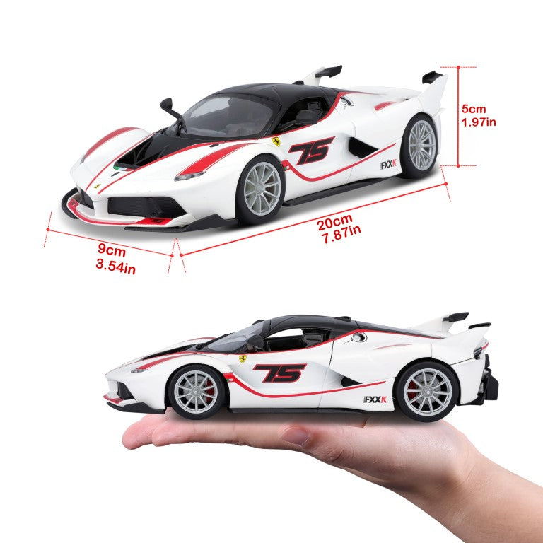 18-26301 Bburago Ferrari Racing - Ferrari FXX K, bianca - Scala 1:24