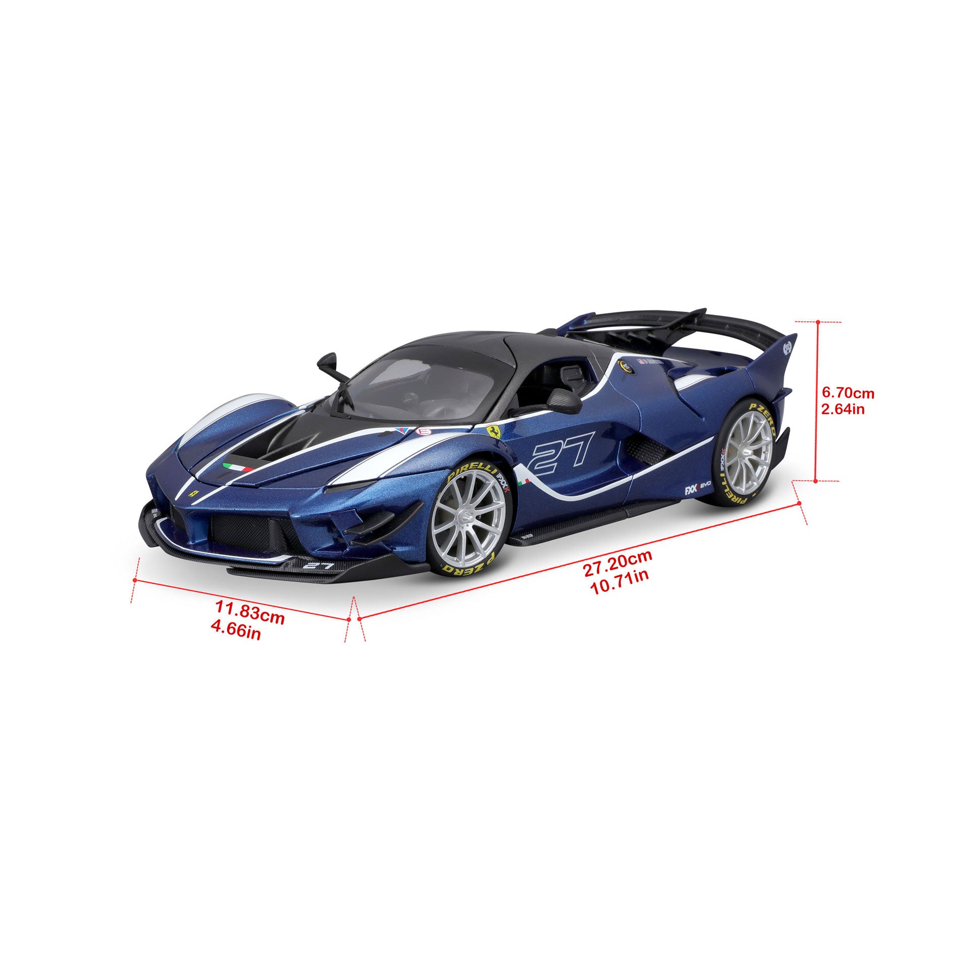 18-16012 Bburago Ferrari Race & Play - Ferrari FXX K #27, blu - 1:18