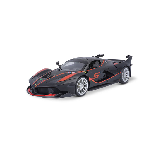 18-16010 Bburago Ferrari  R&P - Ferrari FXX K #5, nera e rossa - 1:18