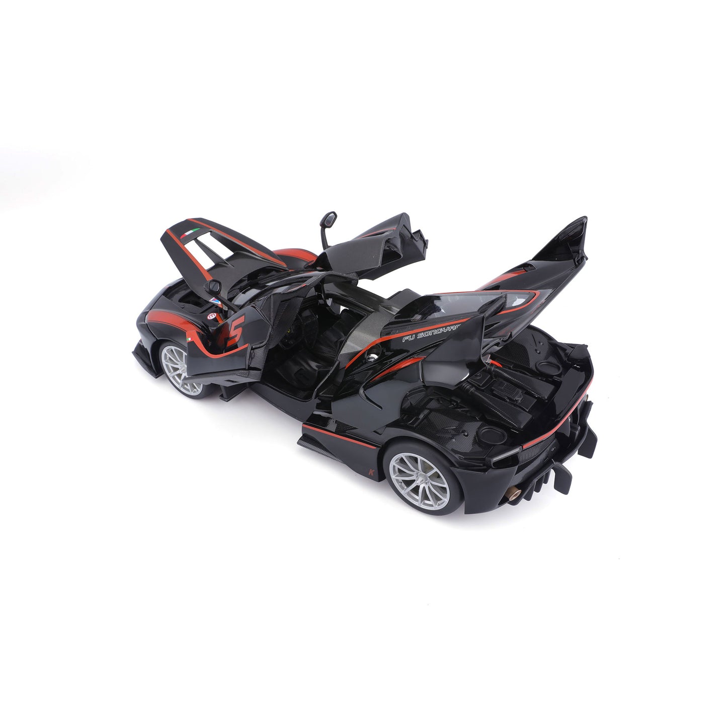 18-16010 Bburago Ferrari  R&P - Ferrari FXX K #5, nera e rossa - 1:18
