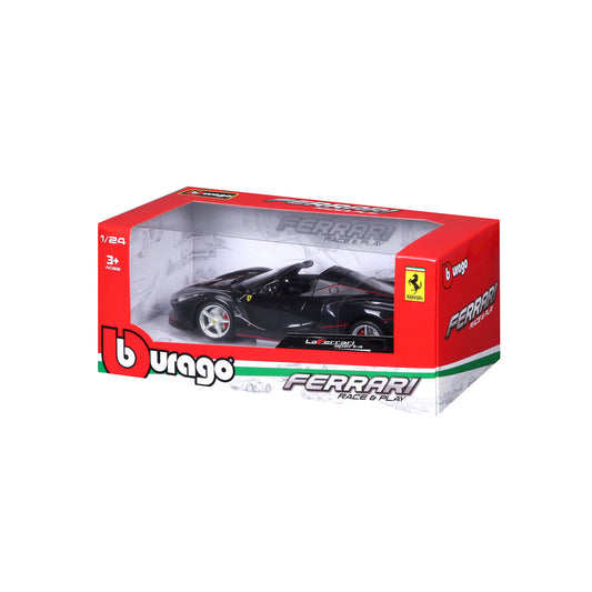 18-26022 Bburago Ferrari Race&Play - Ferrari LaFerrari Aperta, nera - 1:24