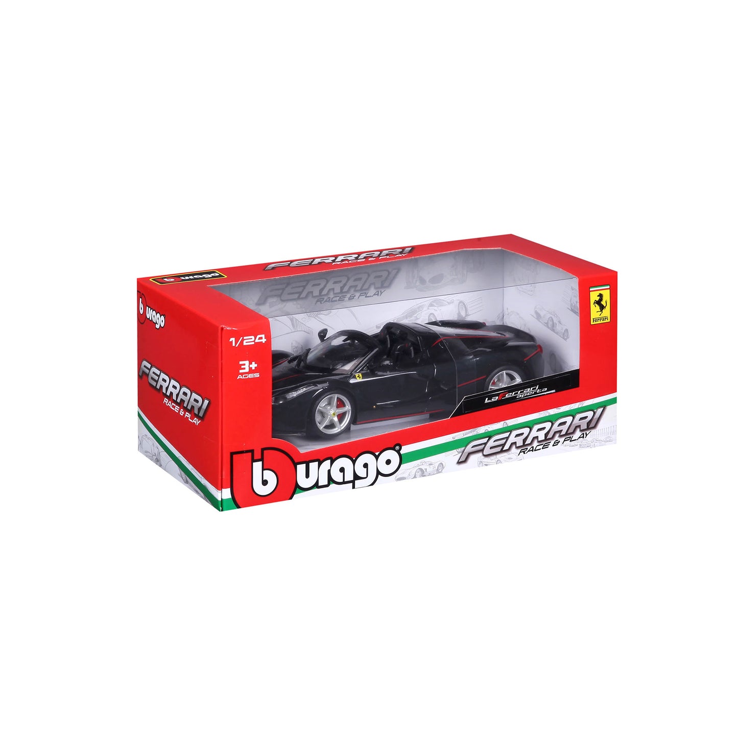 18-26022 Bburago Ferrari Race&Play - Ferrari LaFerrari Aperta, nera - 1:24