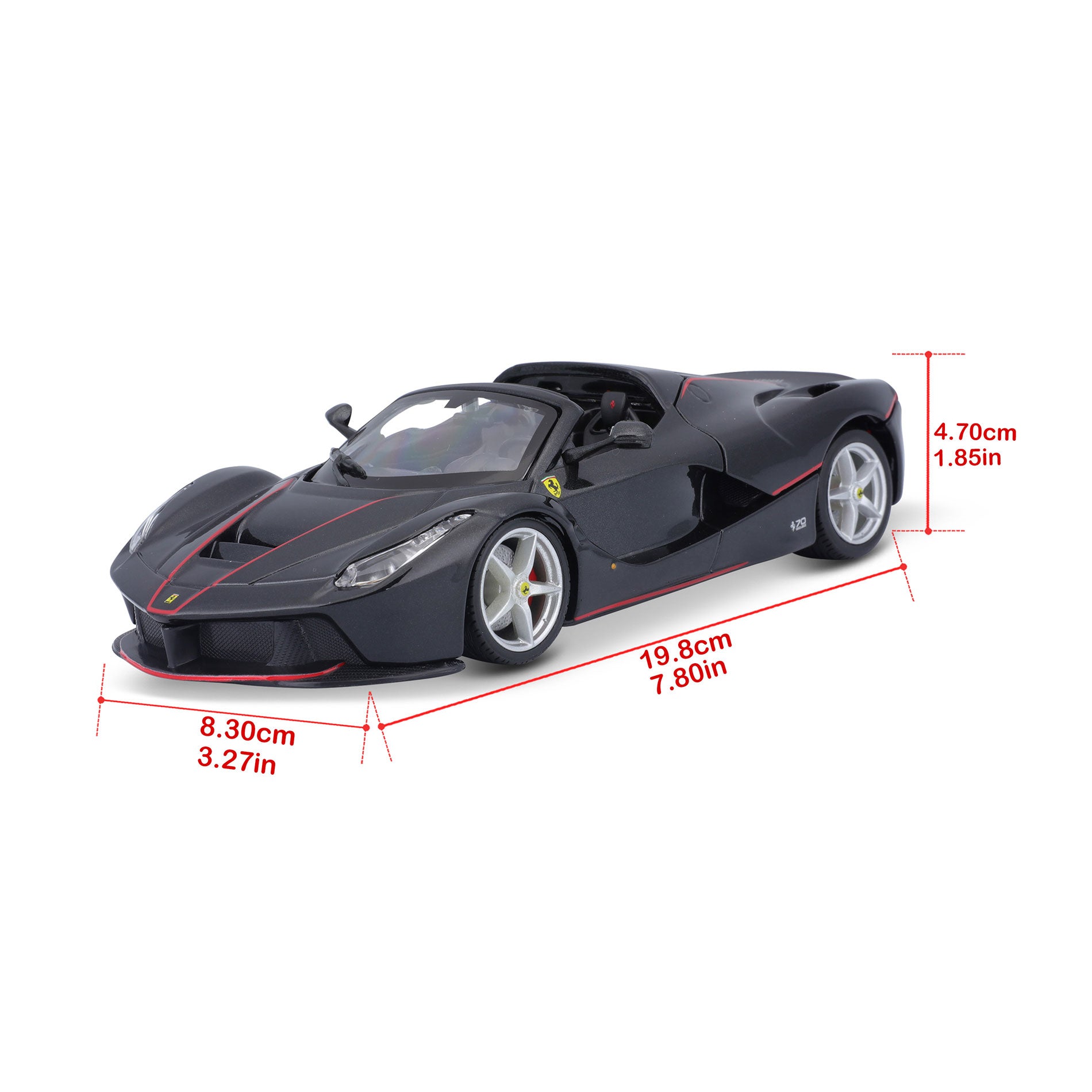 18-26022 Bburago Ferrari Race&Play - Ferrari LaFerrari Aperta, nera - 1:24